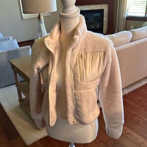 Athleta Cream Sherpa Jacket